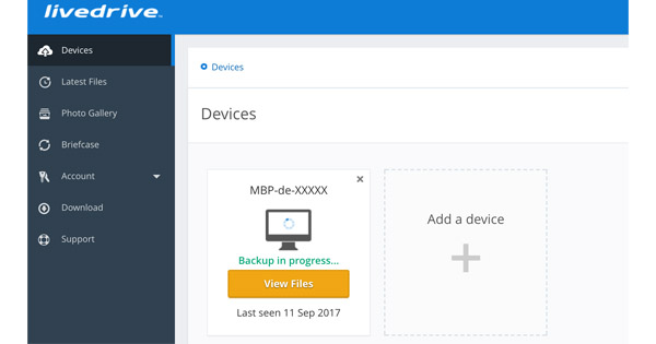 Livedrive stockage en ligne