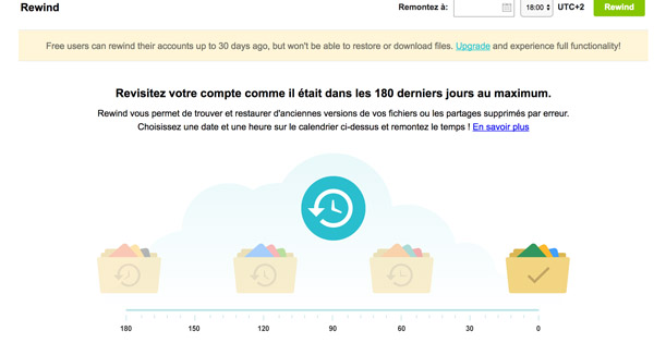 Pcloud Rewind restaurez fichiers