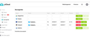 Synchro Facebook Instagram pCloud
