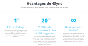 limite de taille sur 4Sync