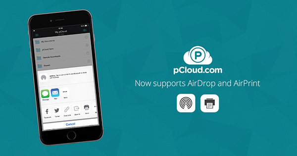 pCloud AirDrop