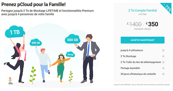 Promo pCloud Famille